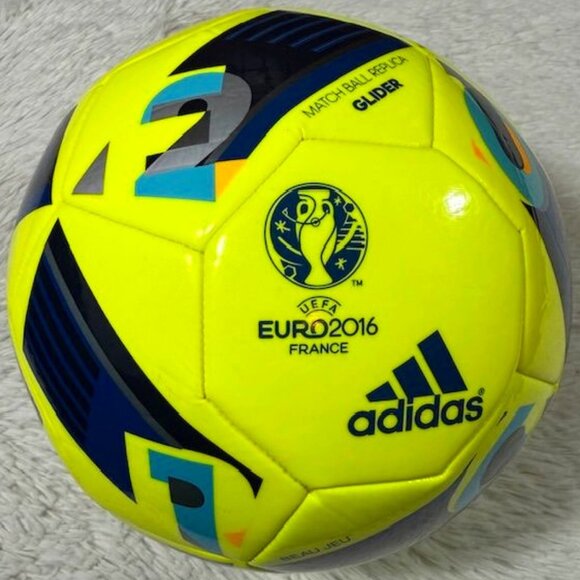 Adidas Performance UEFA Euro 2016 France Glider Soccer Ball Solar Yellow Size 5 - Picture 1 of 6